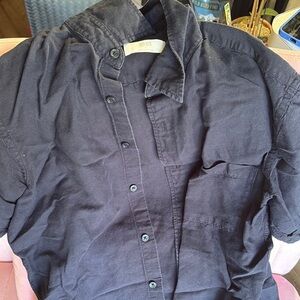 Uniqlo Men's Navy Blue Shirt Jacket
